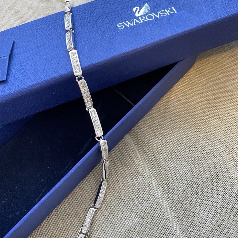 Swarovski Silver Bracelet with Sparkling Accents